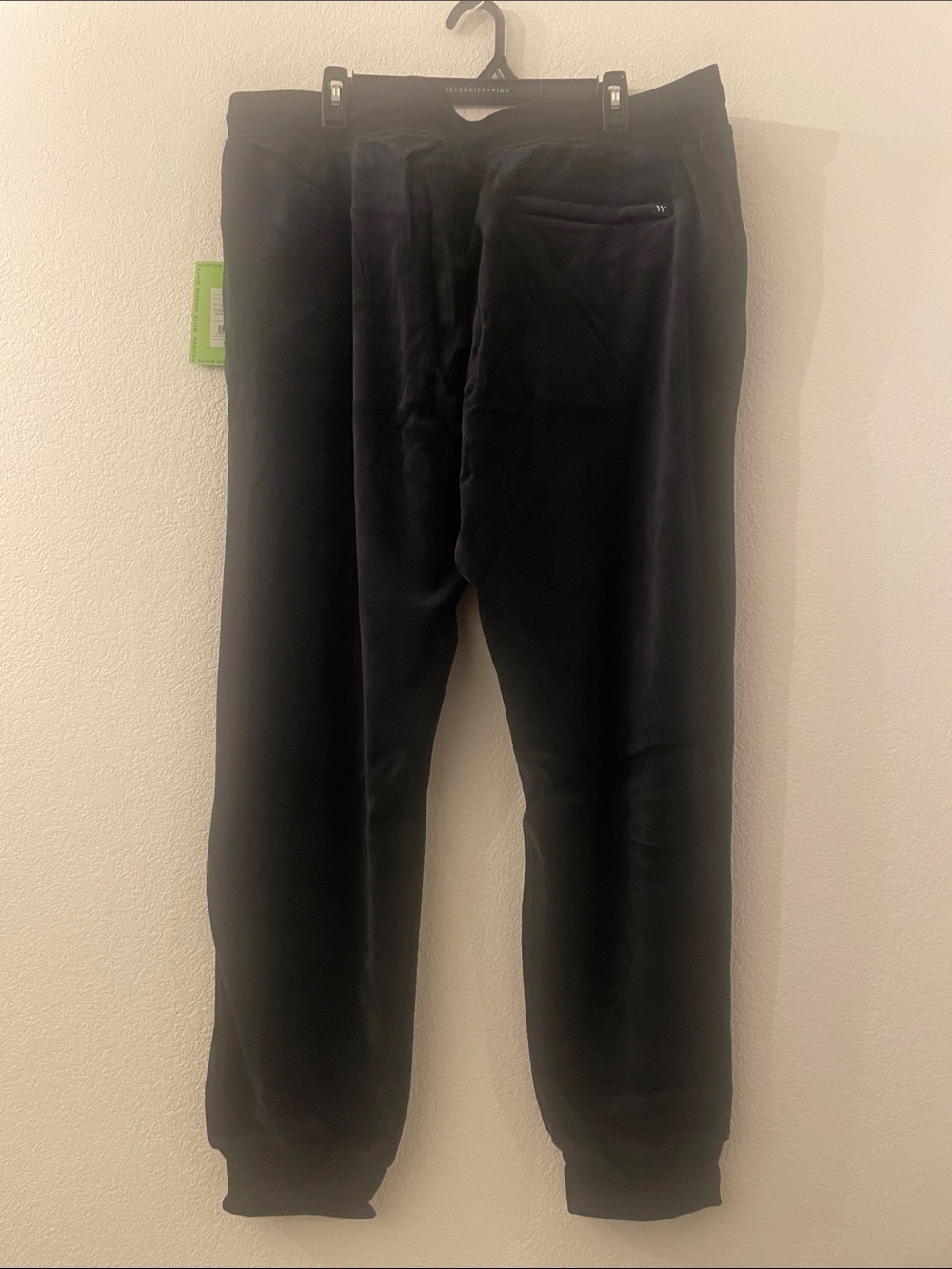 Houston White Men's Black Velour Joggers Pants - Picture 5 of 7